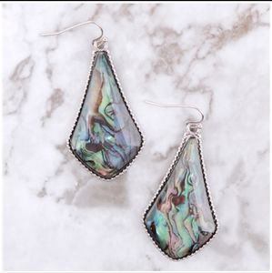 New Abalone shell epoxy earrings